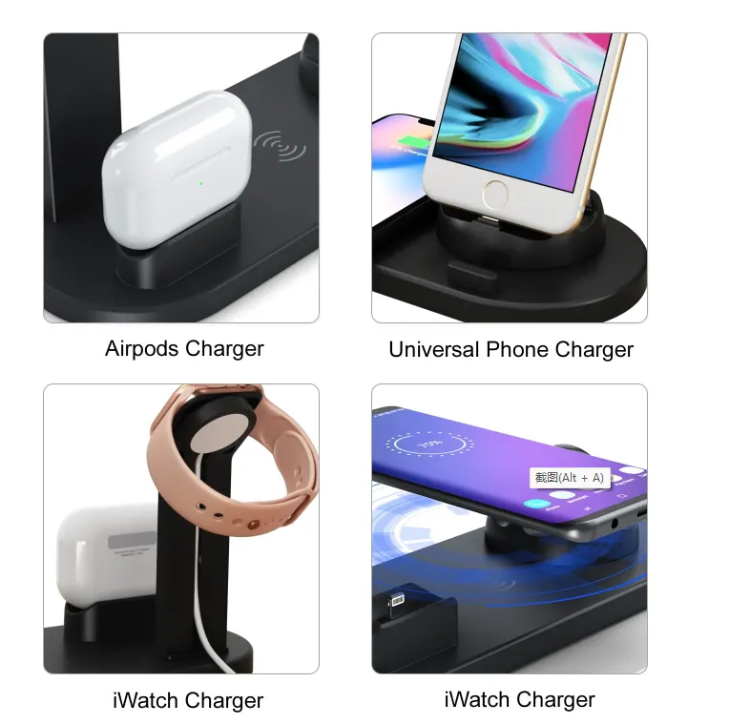 Base de carga inalámbrica 4 en 1 ⚡️ Carga a la vez el iPhone, Apple Watch,  AirPods, iPad o Mac 👀💥 